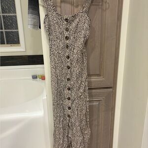 Leopard Print Button-Down Dress